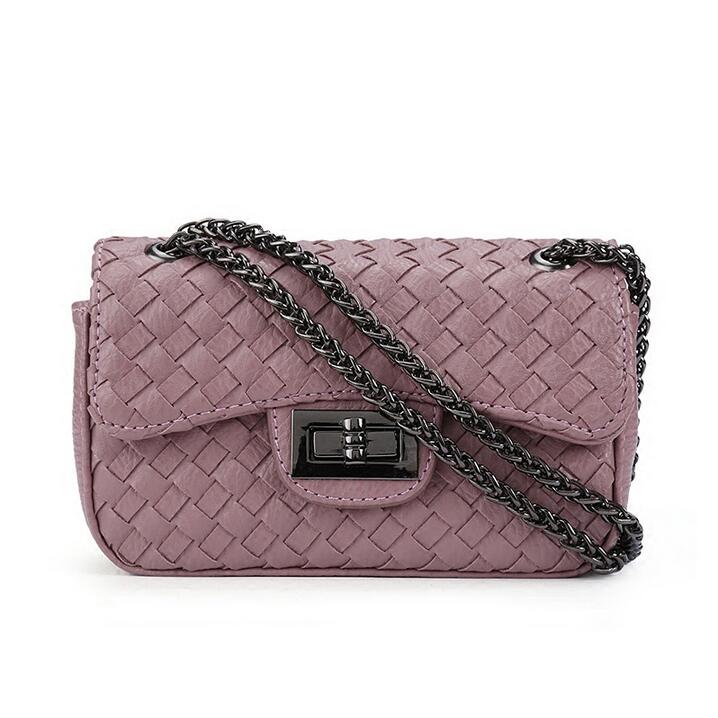 

Pure manual weaving woman single shoulder bag Fashion women bag knitting chain small Bags, 07