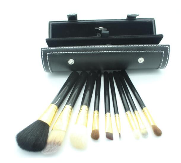 

Factory direct sale spot makeup tool 9 barrels of makeup brush set with wooden handle handle