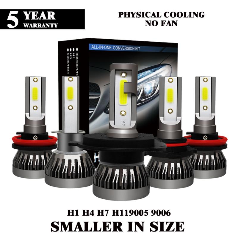 

2PCS Car Mini Headlight Lamp H7 LED Bulbs H1 LED H8 H11 Headlamps Kit 9005 HB3 9006 HB4 6000k Light 12V 36W 8000LM No Fan