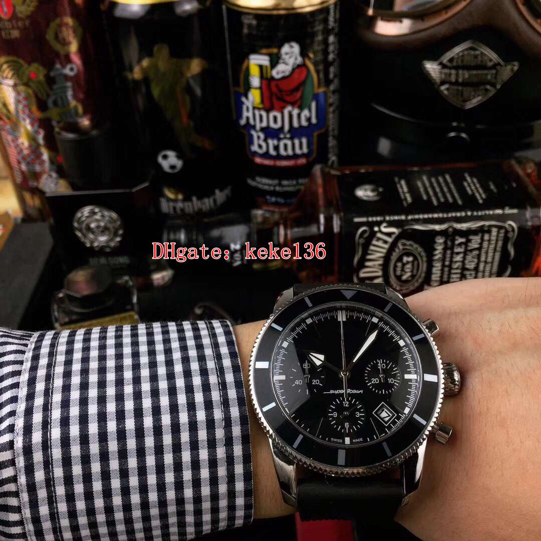 

5 Style Topselling Excellent Wristwatches 46mm SuperOcean Heritage A13312121B1S1 Leather Bands VK Quartz Chronograph Work Mens Watches