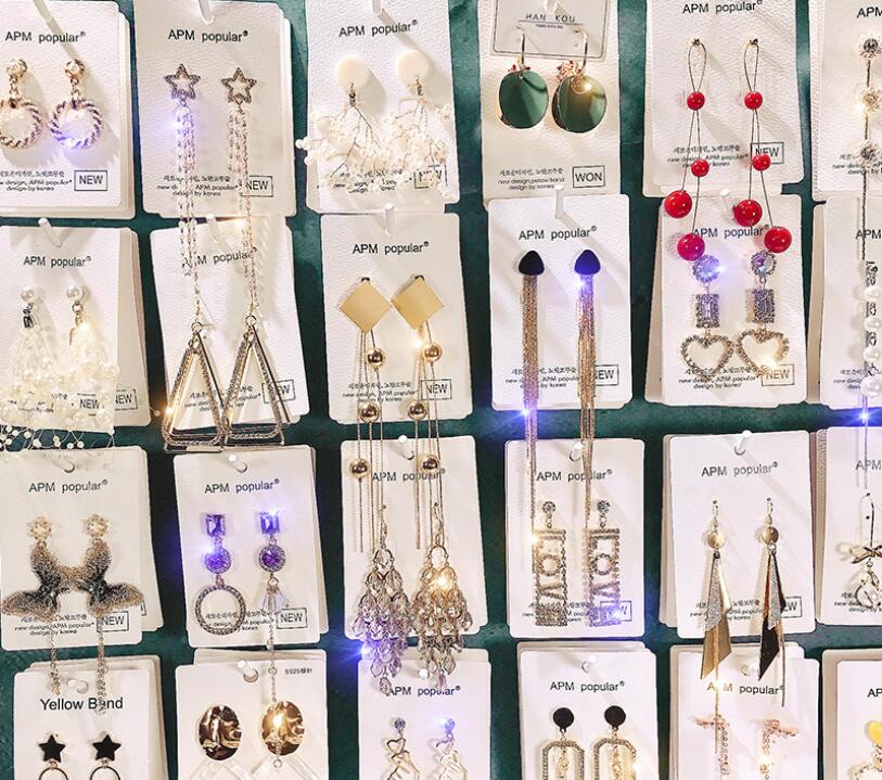 

S925 silver needle long tassel earrings fashionable European and American exaggerated pearl earrings Wholesale, free shipping