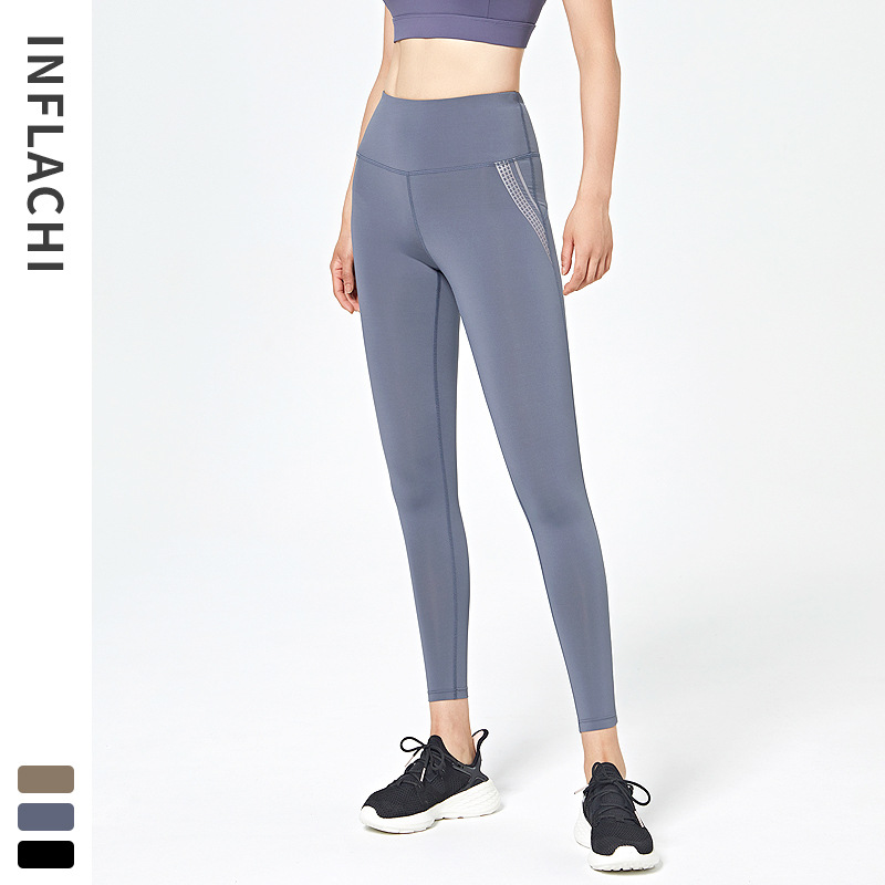 

High Waist Leggings Sport Women Tummy Control Leggings Yoga Pants Quick Dry Fitness Clothing Sport Pants Women' Athletic, Jsk13 brown