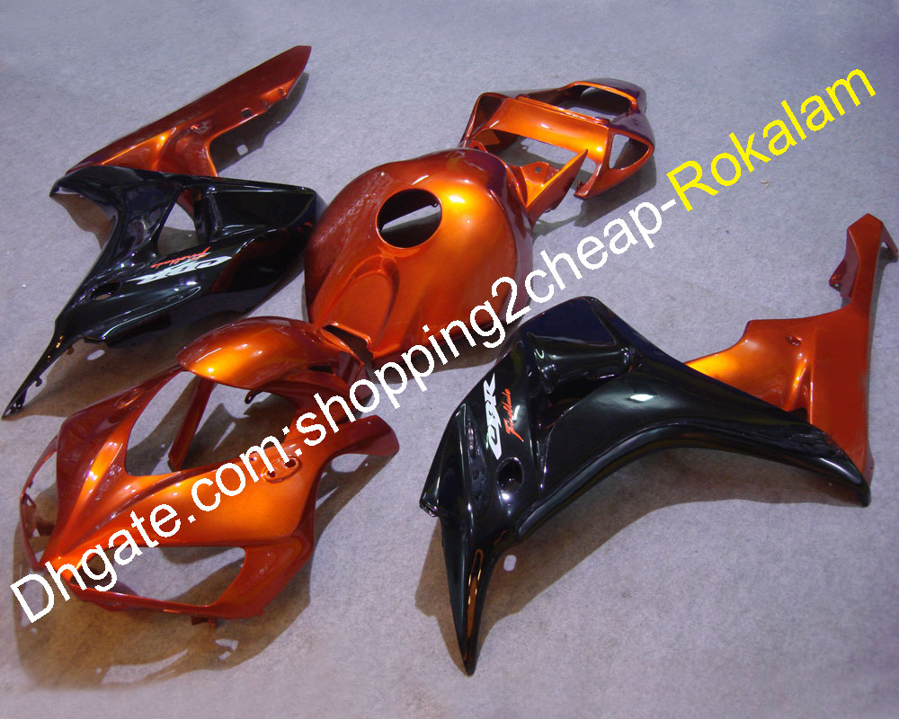 

Motorbike Bodywork Parts For Honda CBR1000RR CBR1000 1000RR 2006 2007 06 07 Orange Black Fairing Set (Injection molding), Customize