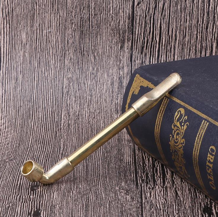 

Removable mini-metal gold-plated thin-rod pipe fittings flat-tip filter dry tobacco rod