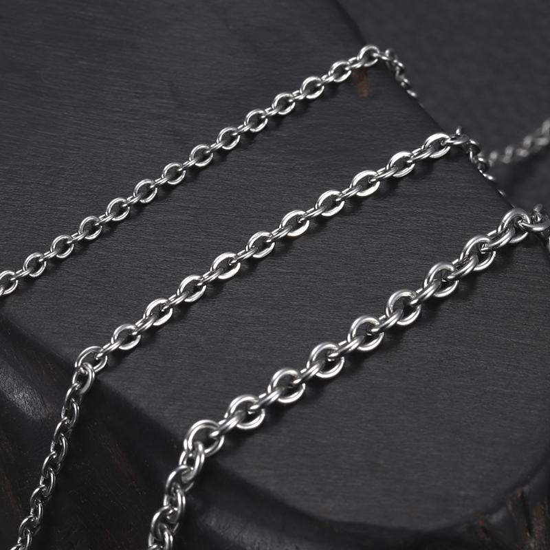 

Chains Men's Stainless Steel Finished Necklace Oval Link Chain With Lobster Clasp Jewelry Necklaces Man Accessories 2-3mm