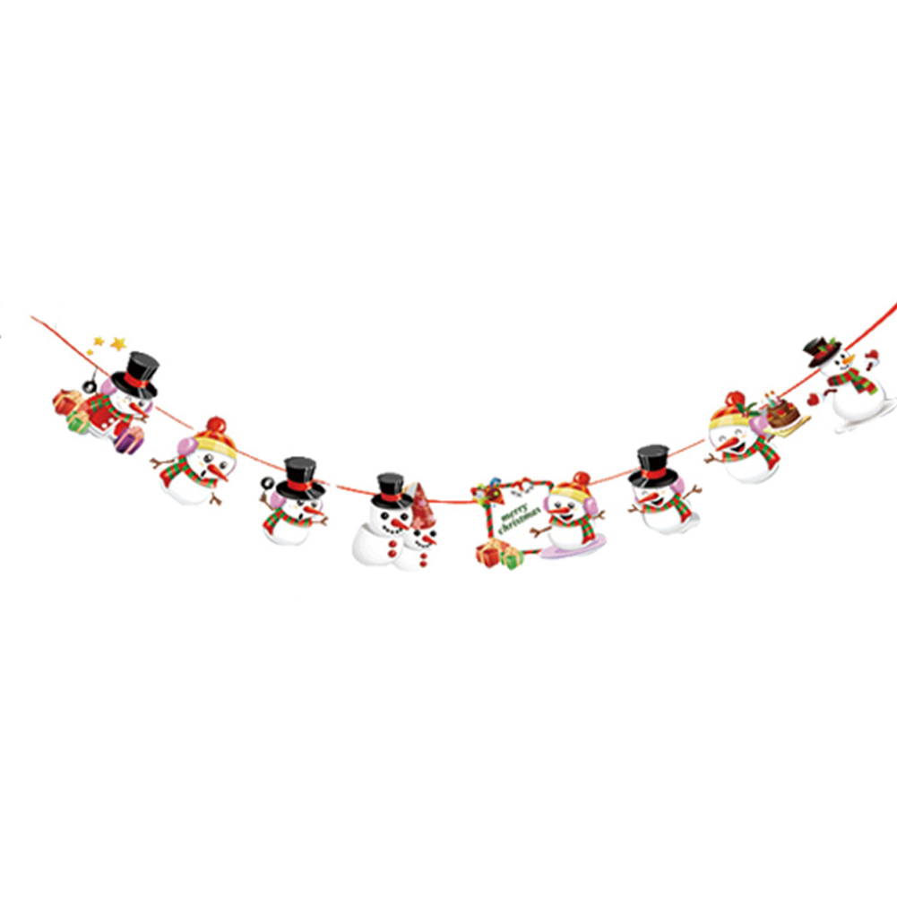 

Santa Claus Flags New Year's Day Christmas Party Santa Party Decoration Snowman Flags