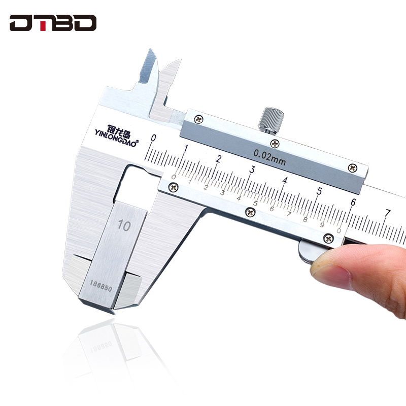 QSTEXPRESS Vernier Caliper 6/" 0-150mm 0.02mm Metal Calipers Gauge Micrometer Mea