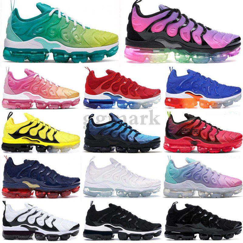 

New Tn Plus Mens Running Shoes Metallic White Silver Triple Black Royal Blue Lemon Green Women Casual Designer Sneakers Sport Trainers 36-45, P1