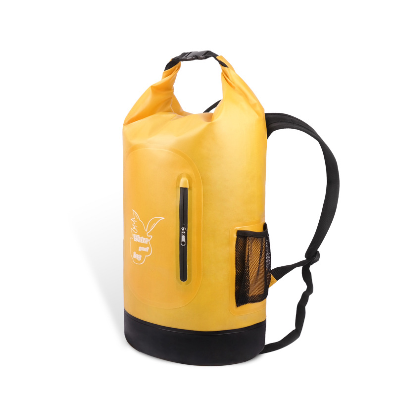 

PVC Dry Storage Duffel Bags Unisex Beach Storage Sport Pouch Hiking Backpack Fashion Outdoor Drifting Bags Waterproof Dry Bucket, Black