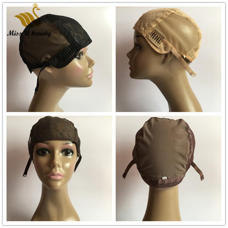 

Lace Wig Cap for Making Wigs Full Lace Front Lace Hand Made Hair Wigs Black Blonde Brown Wig Caps with Clips Adjustable Straps
