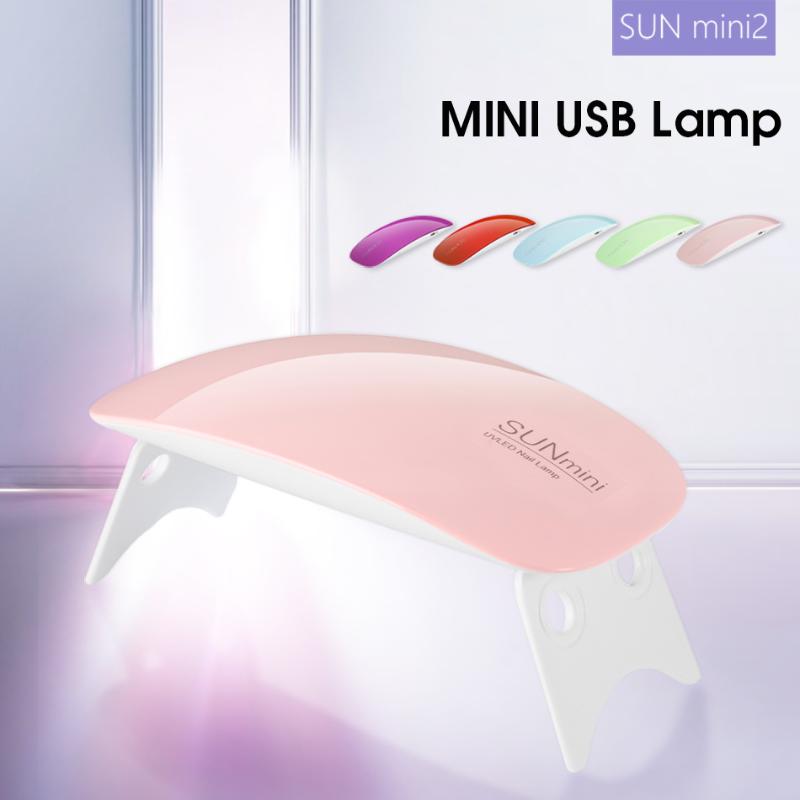 

Nail Lamp 6w For Manicure UV LED Nail Lamp For Art USB Dryer Drying Gel Polish Varnish Hybrid Mini Ice, Pink(usb)