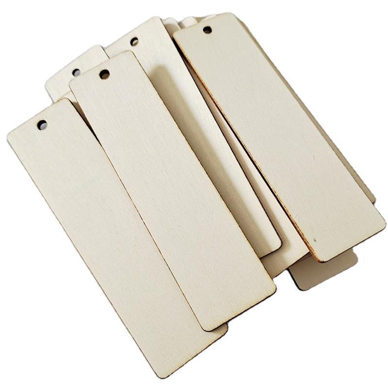 

Unfinished Blank Wood Tags Luggage Gift Tag Labels 12x3.2cm Rectangle Wooden Tag Present Party Wine Decoration DIY Craft Ornaments