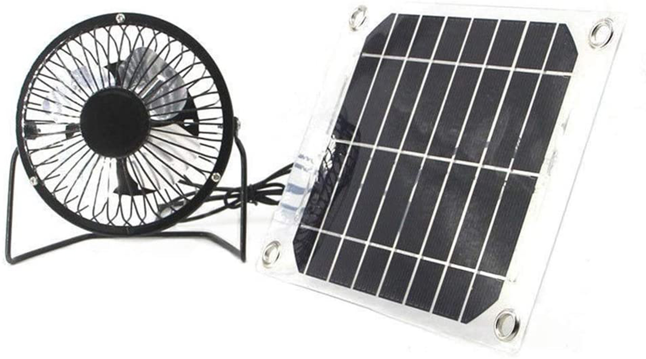 

Solar fan 5W 4 inch free energy for Greenhouse motorhome House Chicken House outdoor Home cooling chicken coop
