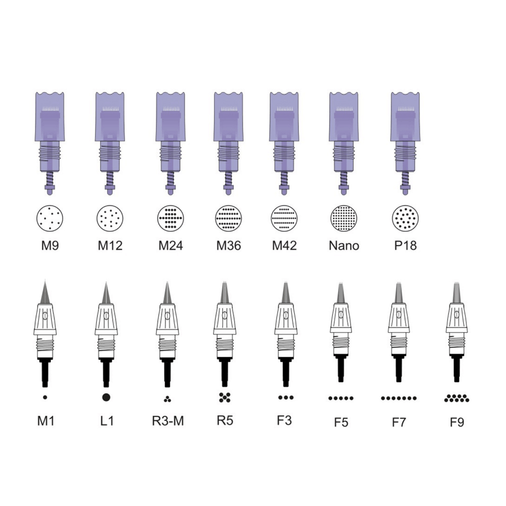

50pcs/lot Tattoo Makeup Needle L1 R3-M F3 R5 F5 F7 F9 M9 M12 M24 M36 M42 nano P18