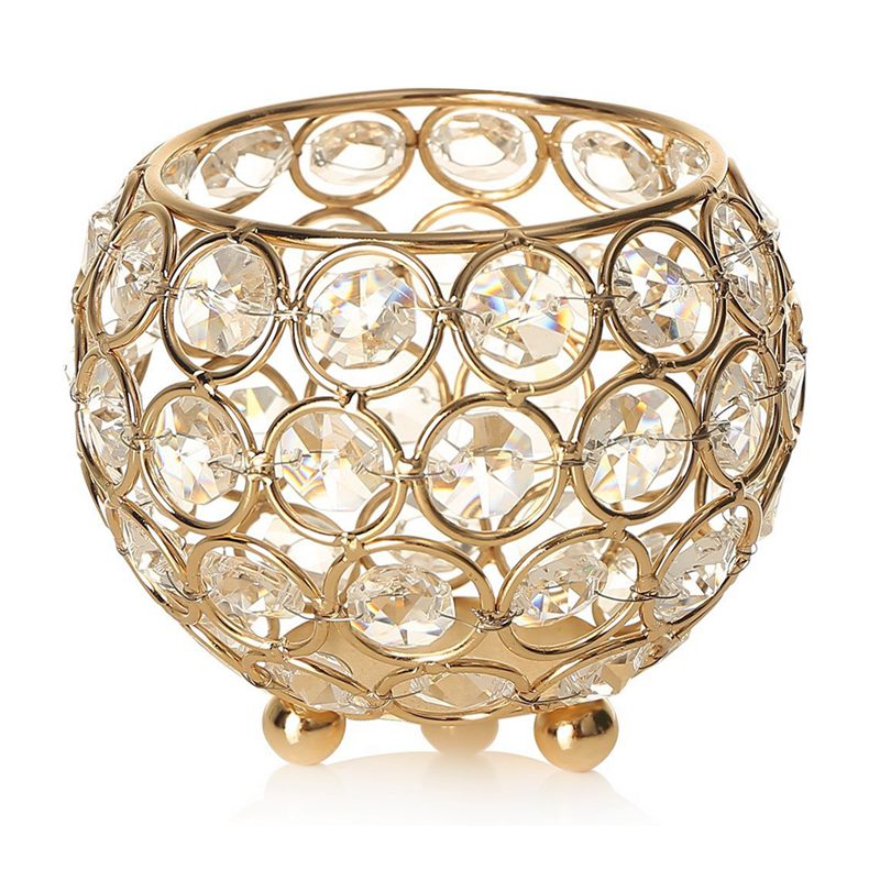 

HOT-Crystal Light Candle Holders/Candle Shade for Wedding Coffee Table Decorative Centerpiece Holiday Decoration 10cm Diamet