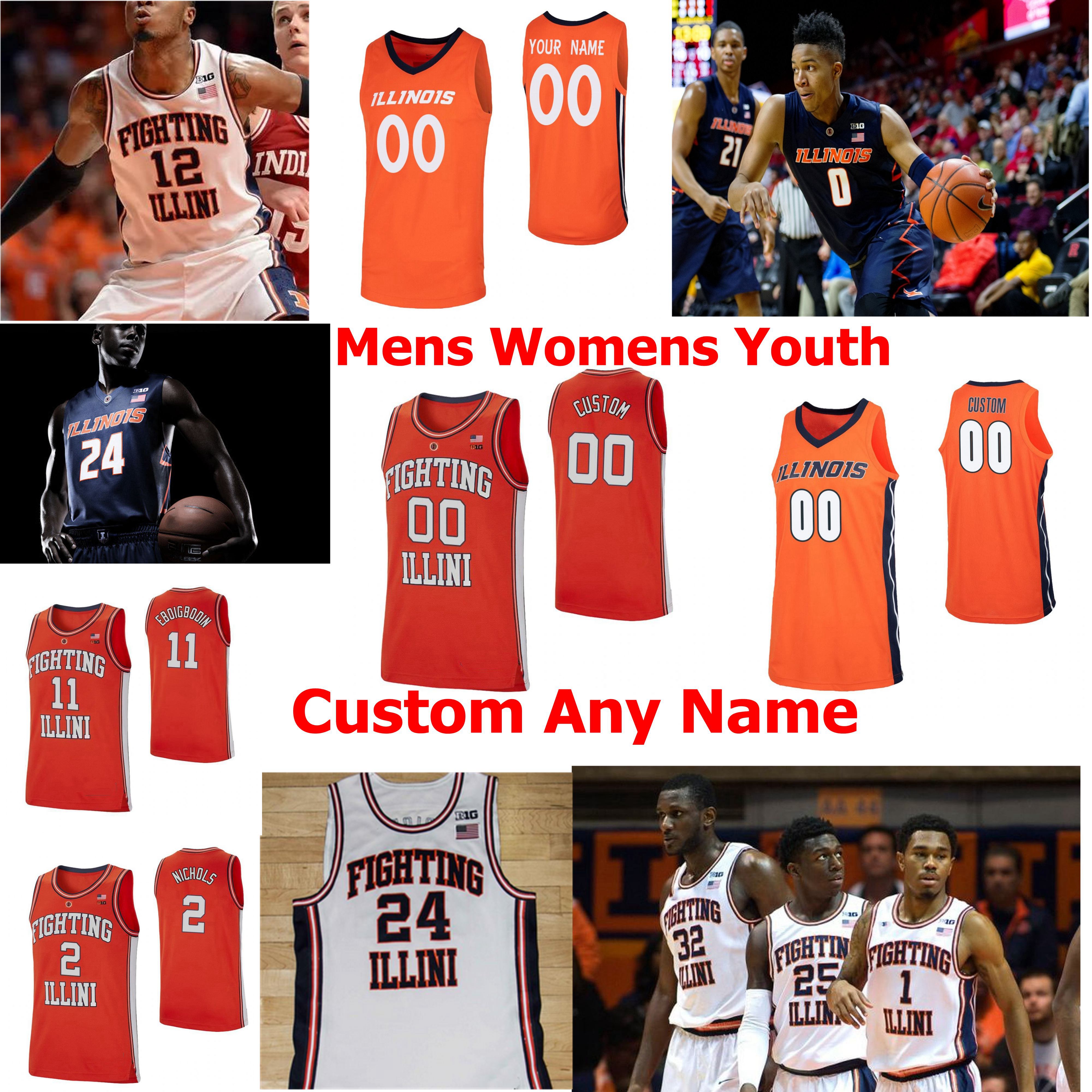 

Illinois Fighting Illini Jerseys Da'Monte Williams Jersey Kofi Cockburn Tyler Underwood Samson Oladimeji Basketball Jerseys Custom Stitched, Black