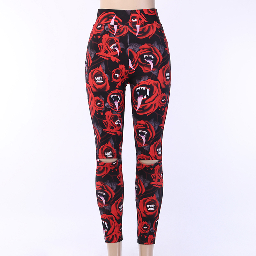 

High Waist Printed Leggings Women's Leggings Soft Workout Pants Stretchy Capris