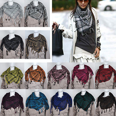 

Fashion Women Arab Shemagh Keffiyeh Palestine Scarf Shawl Kafiya Hot 13 Colors
