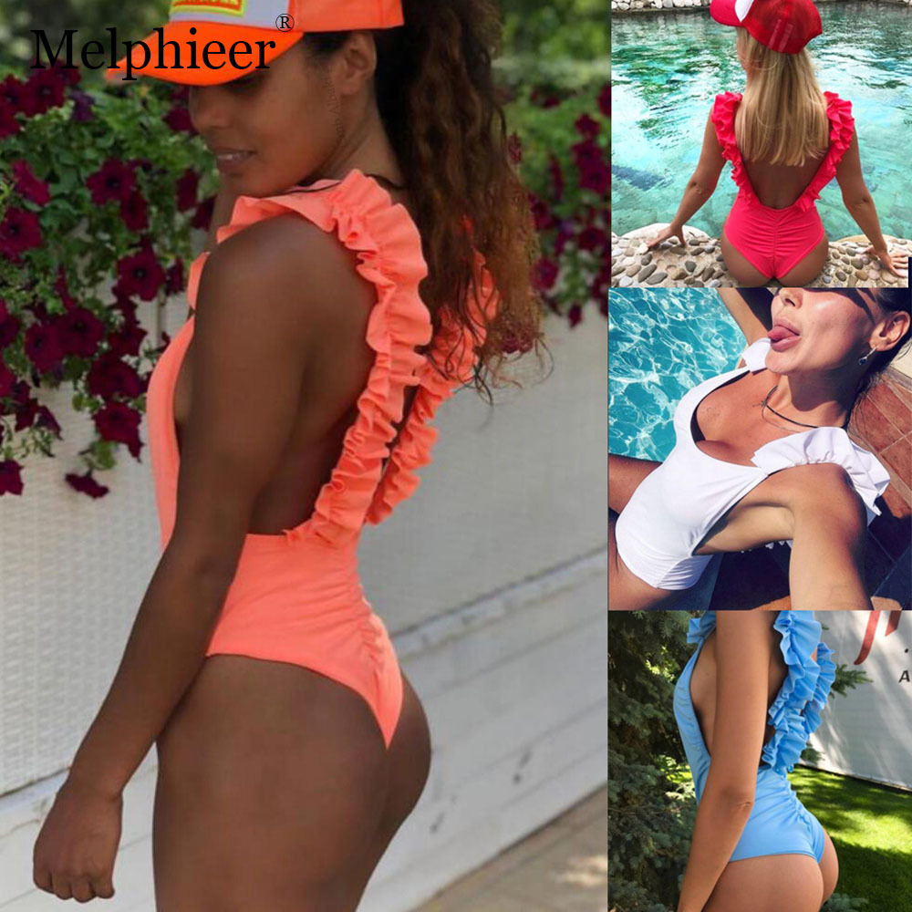 one piece swimsuit with scrunch bottom