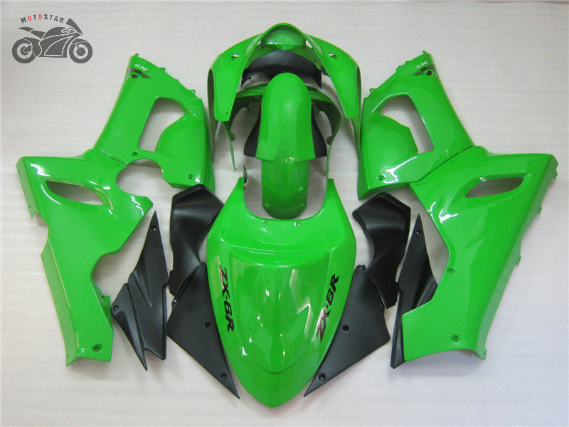 

Free Custom fairing kit for Kawasaki Ninja 2005 2006 ZX6R 636 05 06 ZX-6R ZX636 ZX 6R green Chinese fairings set, Same as the picture