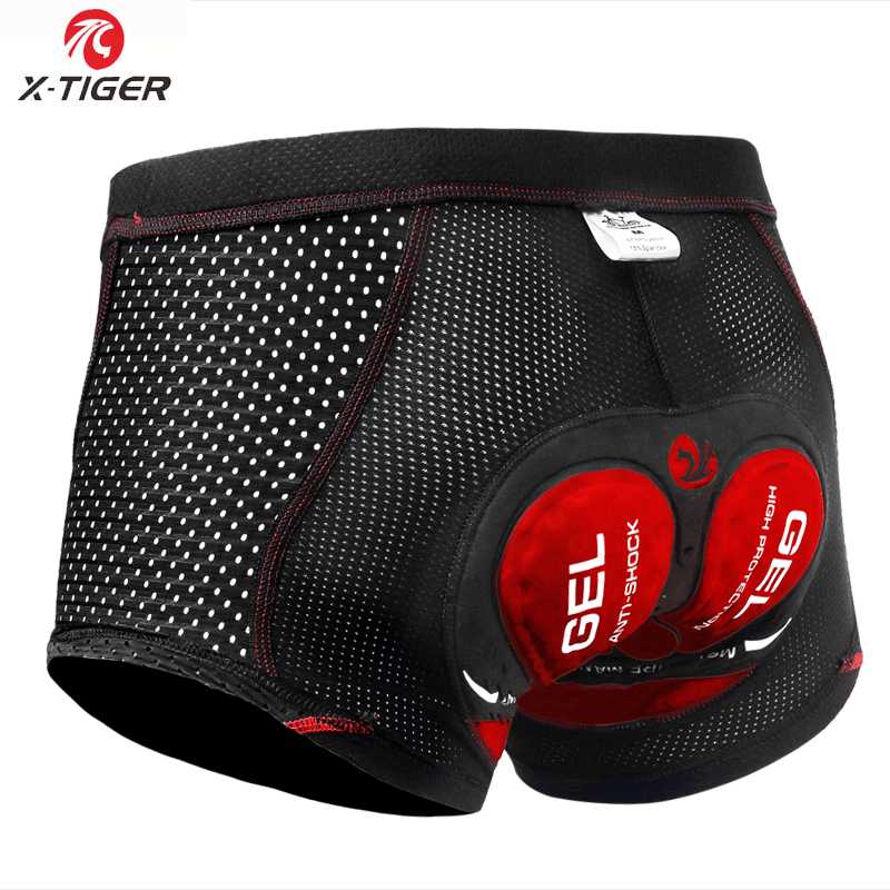 

X-Tiger Cycling Shorts Upgrade 5D Gel Pad Cycling Underwear Pro Shockproof Underpant Bicycle Shorts Bike Underwear, 3d gel pad underwear