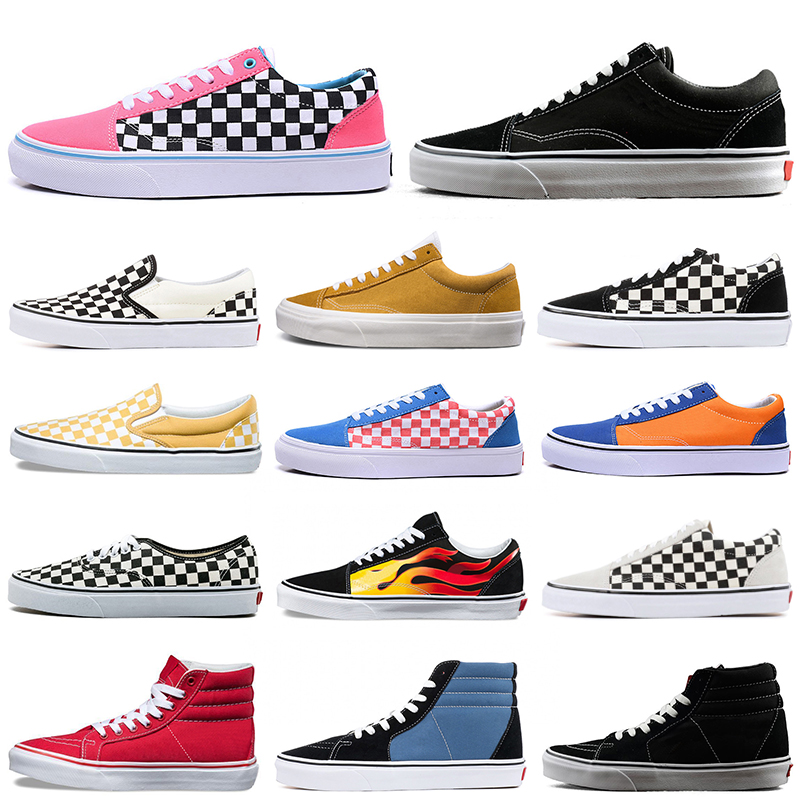 vans old skool baskets motif damier varié