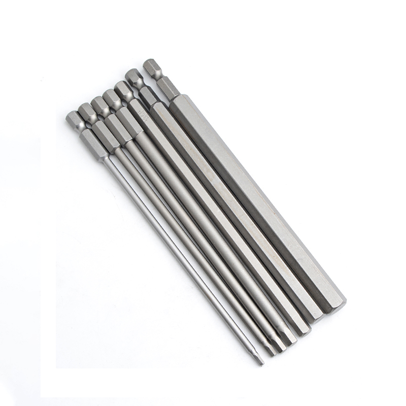 

10pcs 150mm long 1/4" Hex Shank Magnetic Hex Head Screwdriver Bits Electric Hexagon Screwdriver bit 2.5/3/4/5/6/8/10mm