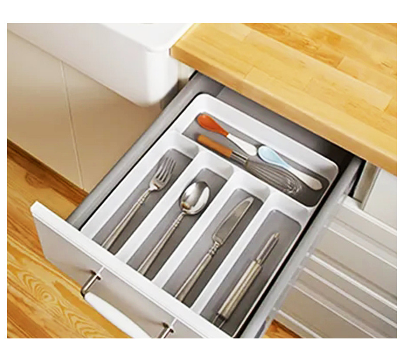 bianco Bacchette Rimovibili Portaposate Portaposate Organizer Servizio da Tavola Scarico a Forchetta Cucchiaio Contenitore Forchetta