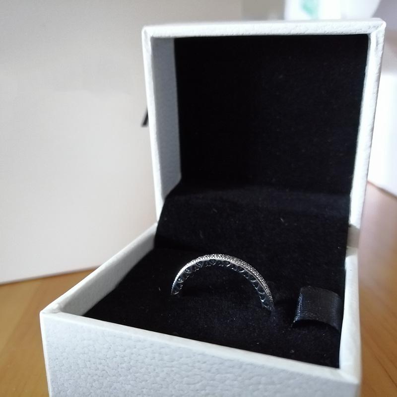 

NEW Luxury Fashion Full CZ Diamond RING Set Original Box for Pandora 925 Sterling Silver Women Wedding Rings Fashion accessories, Slivery;golden