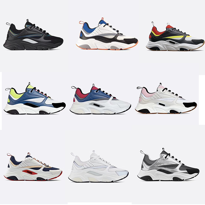 

Men Reflective Sneakers vintage B22 Sneaker Leather Platform shoes Low Top Calfskin Mens Trainers Unisex Running Shoes High Quality US4-12, Grey