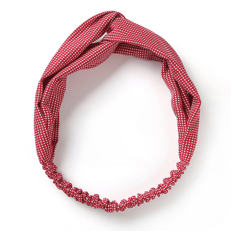 

Woman Cross Hairband Vintage Lattice Headband Knot Elastic Hair Bands Women Hair Accessories Bandeau Cheveux Lady Soft Headwear