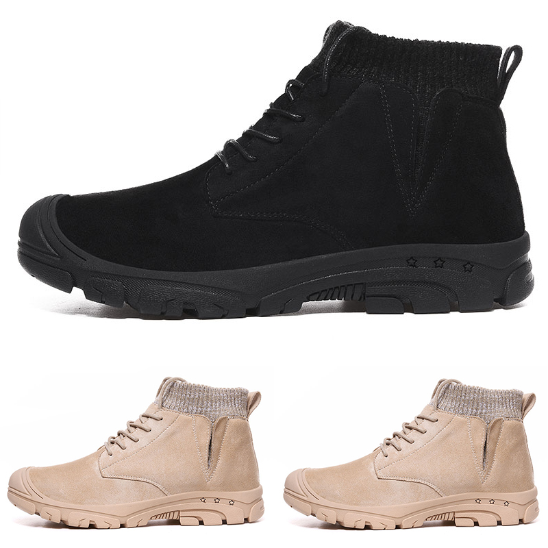 

2020 hot Beige cotton Large size type10 winter triple black grey man boy men boots mens Sneakers Boot trainers outdoor walking shoes, Color#2