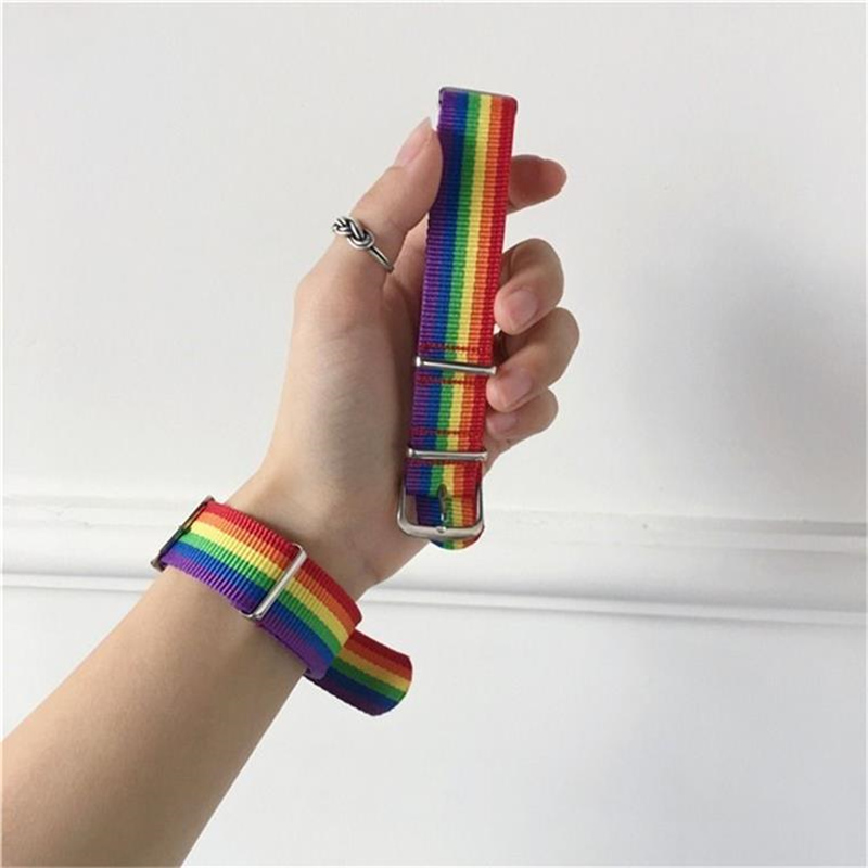 

Nepal Rainbow Lesbians Gays Bisexuals Transgender Bracelets for Women Girls Pride Woven Braided Men Couple Friendship Jewelry