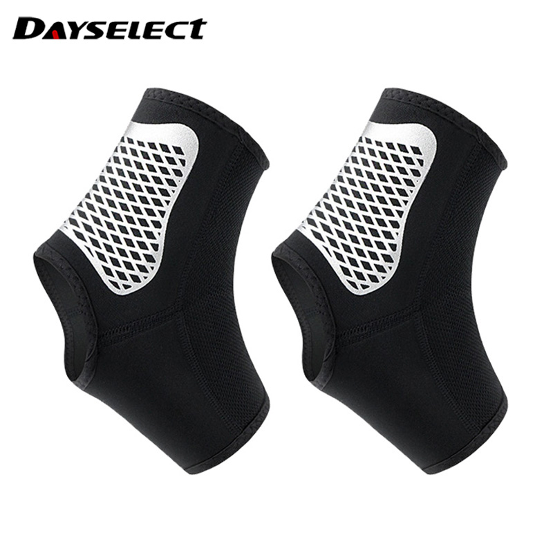

1 Pair Basketball Football Ankle Support Brace Weightlifting Sports Ankle Brace Support Gear Elastic Wraps Protector, Black