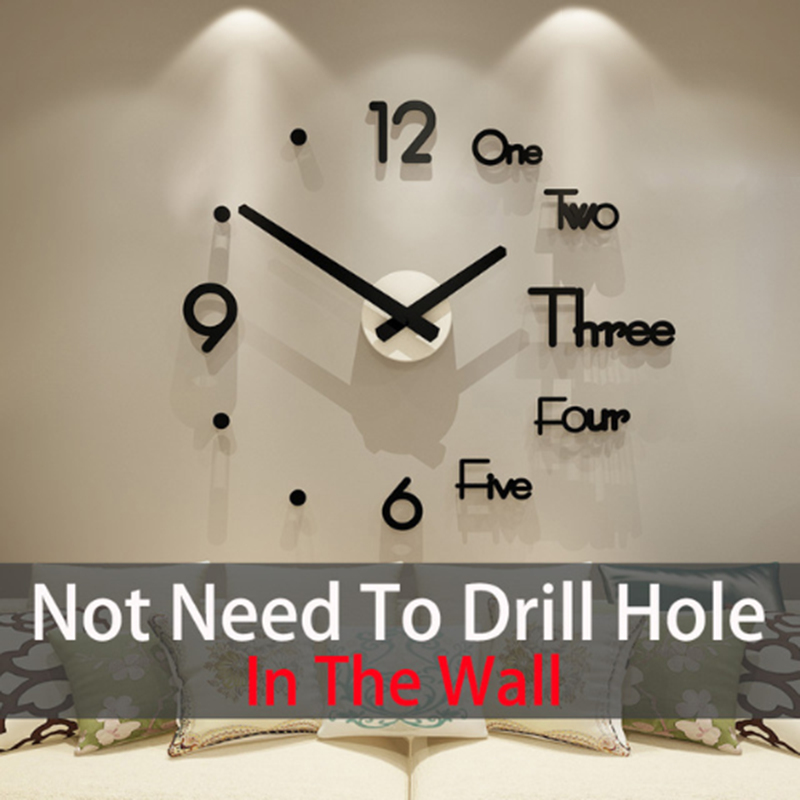 

High Quality Quartz Wall Clock Modern Design Wall Clocks Fashion Watches 3d Real Big Clock Mirror Sticker Diy Free Shipping