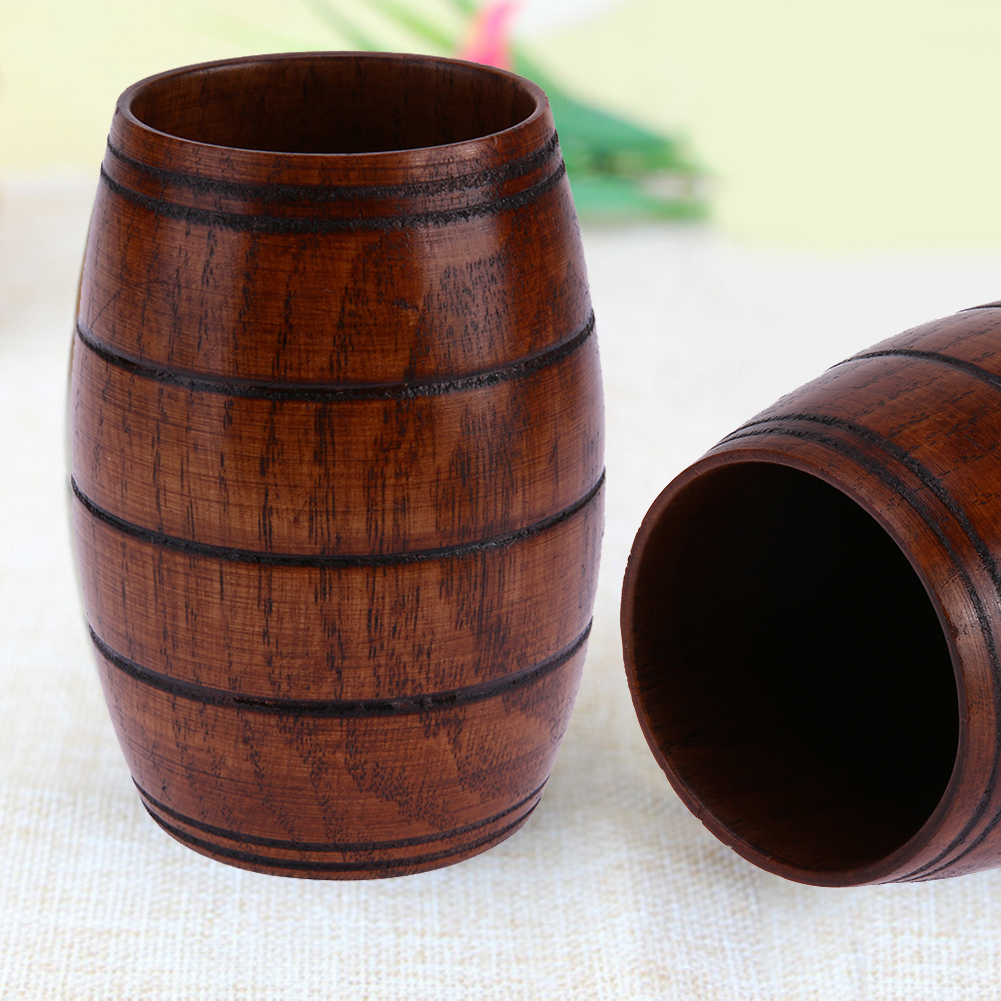 

Eco-friendly Wooden Cup Big Belly Beer Cup Jujube Wood Carved Three-line Classical Wooden Mug Drinkware Kitchen Bar Accessories, As picture