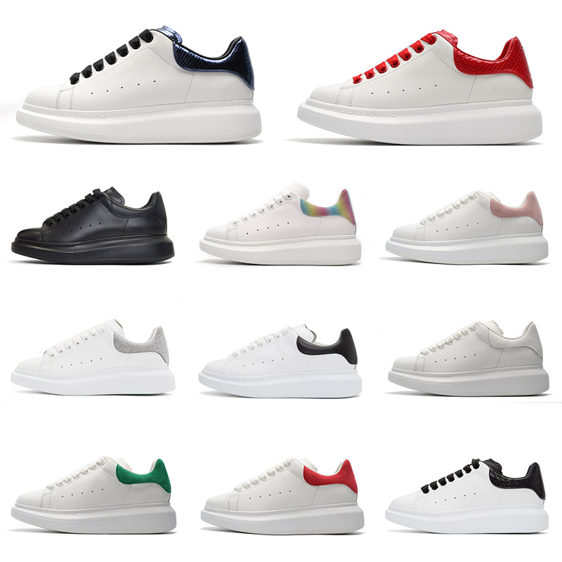 

Fashion snake skin Luxury designer shoes UK triple black white 3M reflective grean red silver jade mens womens sneakers Casual Shoes, Item 14