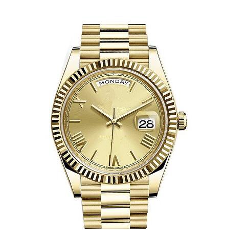 

Hot sell Top quality classic MAN watch luxury Stainless steel luxury watch automatic watch male clock Fashion business New watches r48, Gold