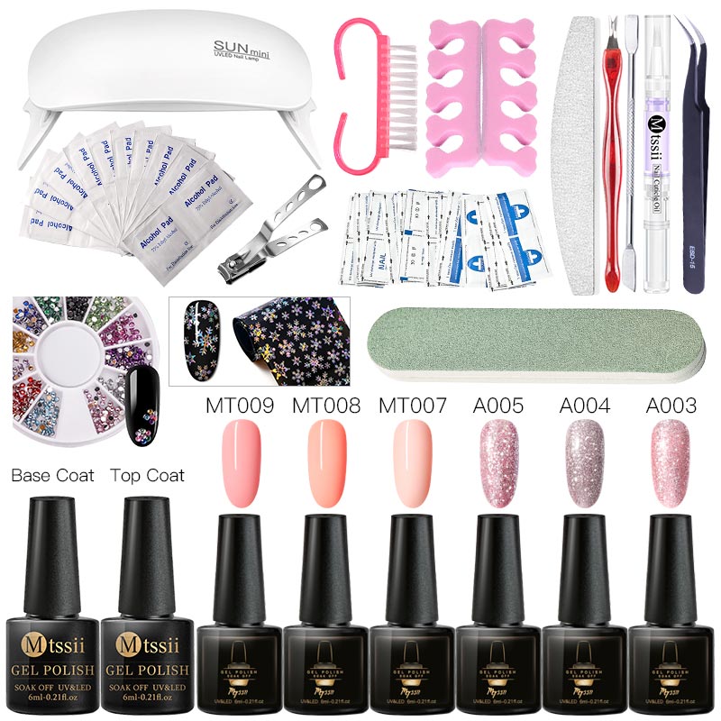 

Mtssii 6ml Color Nail Gel Polish Set UV Vernis Semi Permanent Soak Off Gel Varnish Nail Art Kit Manicure Lak Polish