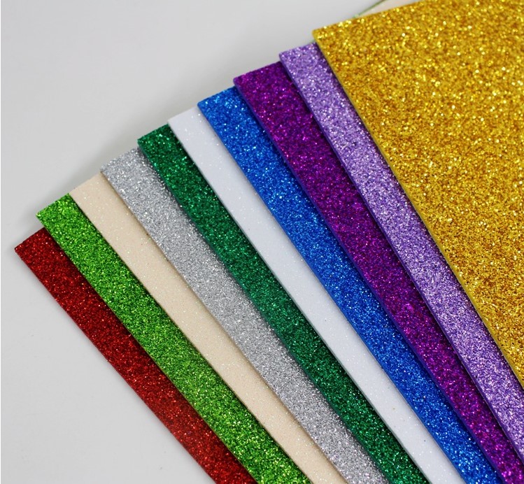 

A4 size 50sheets 250gsm shining hand Craft glitter Paper Products invitation scrapbooking color pcardstock