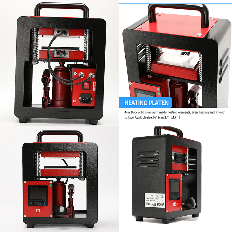 

Rosin oil Press Machine Rosin Tech oil Hydraulic press 5 Tons Pressure Potable Dry Herb Press Oil Extraction Durable Heating Plates instock