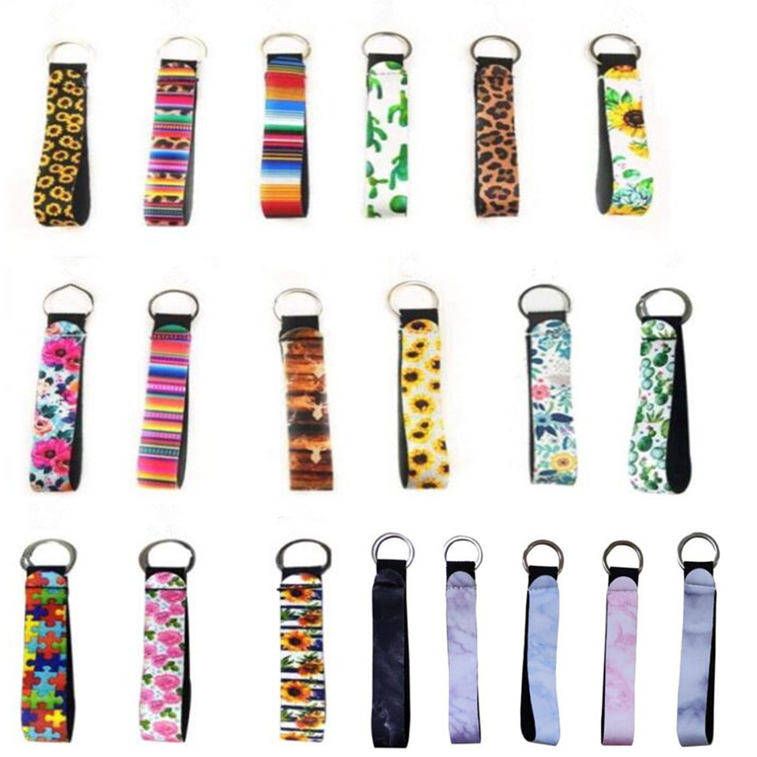 

Neoprene Band Split Lanyard Serape Girls/Women Keychain Wristlet Prints Ring Key Key Holder Lanyard Hand Wrist Keychains Strap For Chai Cmcr, Silver