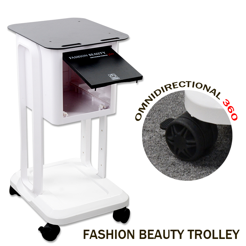 

Professional salon beauty machine trolley cart fashion beauty omnidirectional 360 trolley stand rolling movable carts for salon equipment