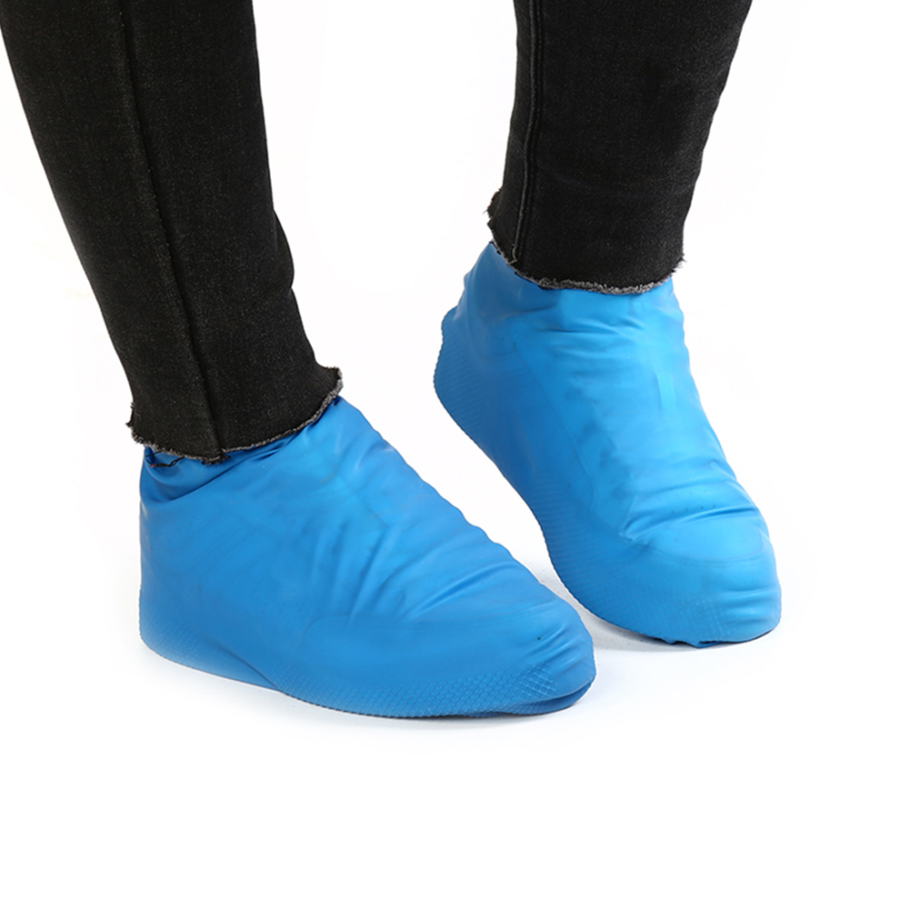 

Reusable Latex Waterproof Rain Shoes Covers Slip-resistant Rubber Rain Boot Overshoes /M/L Solid Color Shoes Accessories