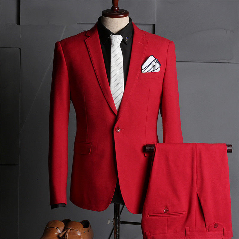 Costumes masculins Blazers Bridegroom Red Groom Tuxedo Les hommes portent des garçons d'homme meilleur