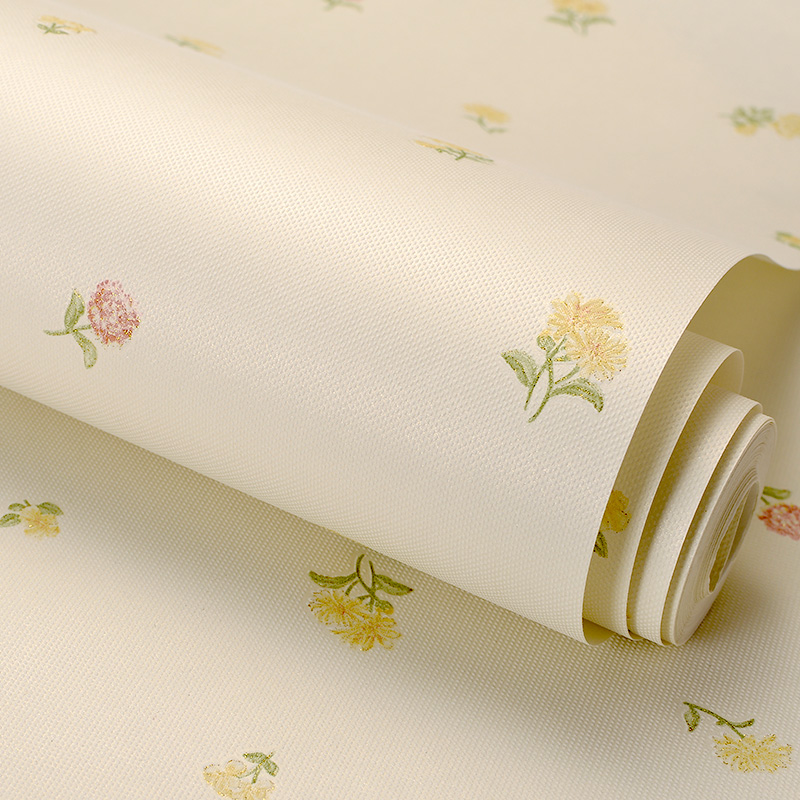 

PAYSOTA Korean Style Wallpaper Small Floral And Romantic Non-woven Children's bedroom background Wall Paper Roll, By0705