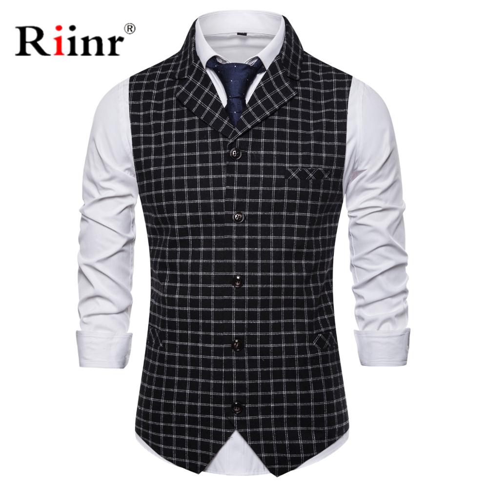 

2019 Fashion Mens Suit Vest Gilet Homme Classic V Neck Single Breasted Dress Vest Waistcoat Men Casual Business Wedding Vests, Black