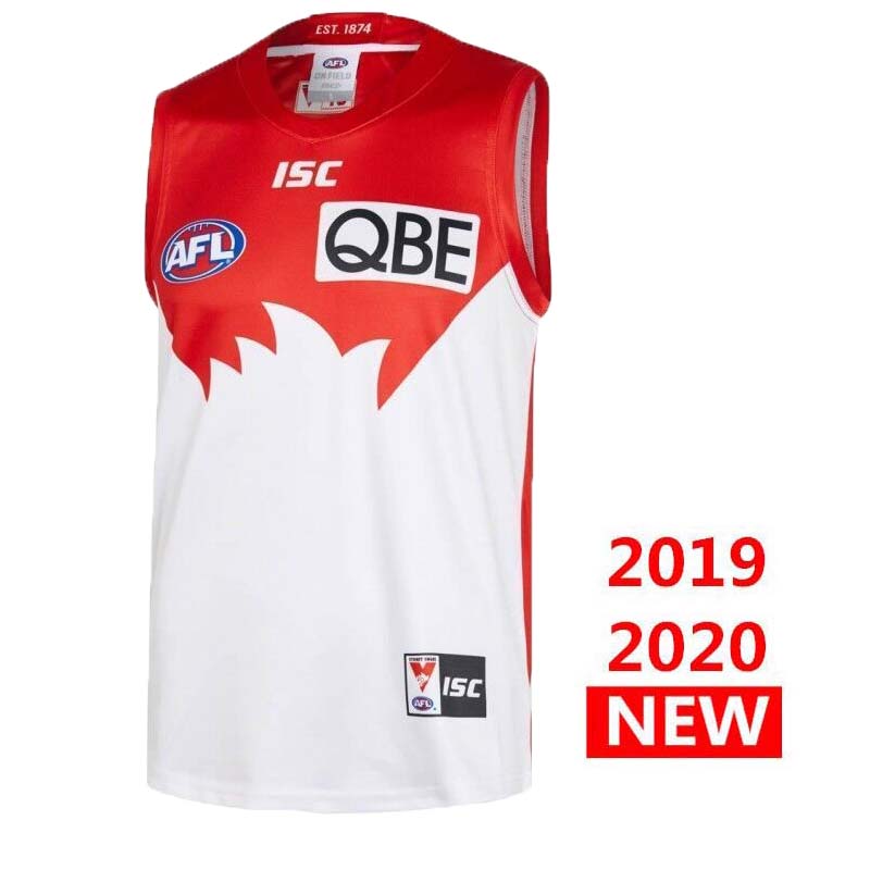 

2019 Sydney Swans HOME Rugby Jerseys AFL Sydney Swans jersey singlet League shirt vest s-3xl, Gold