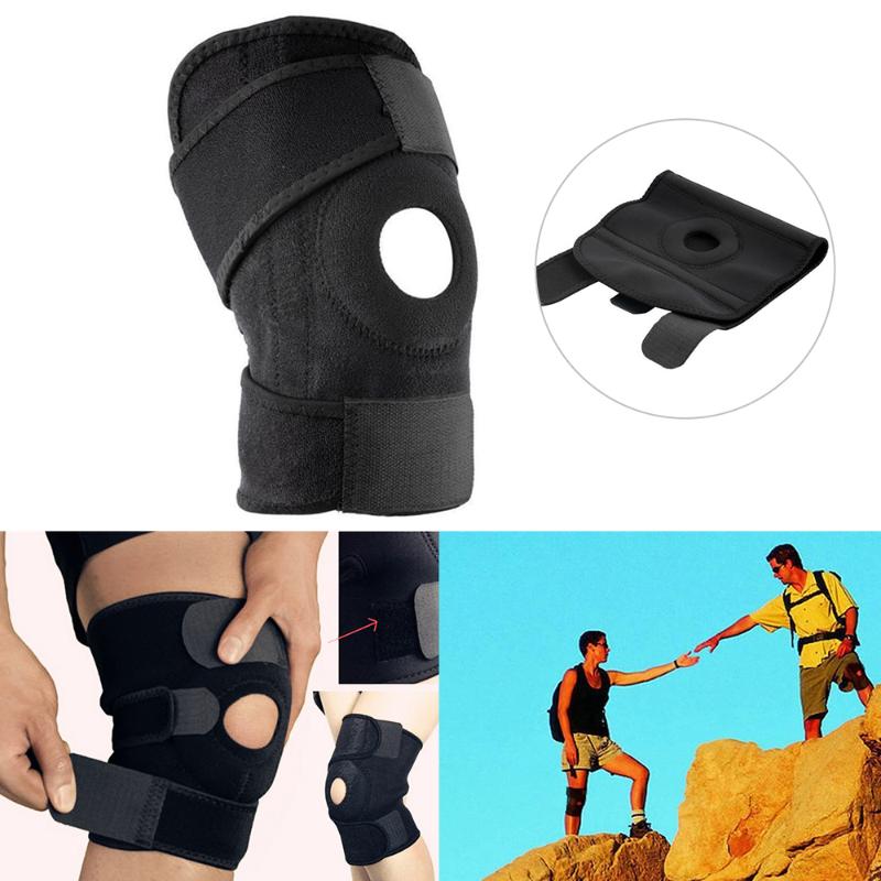 

Fitness Running Cycling Knee Support Braces Elastic Sport Compression Knee Pad Sleeve for Basketball Volleyball Kneepad D30, Black