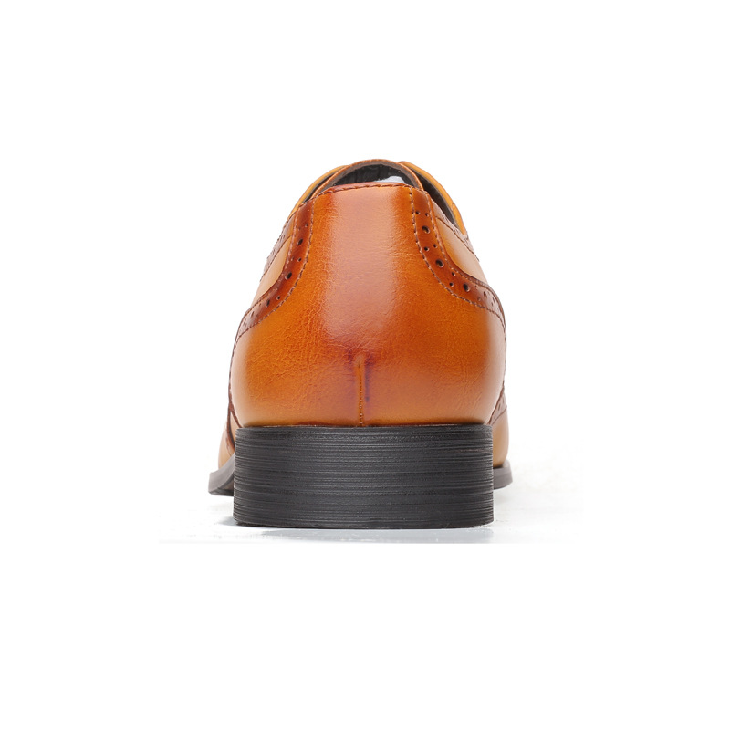 

Hot Sale-Biz Men casual shoes business travel Men big size brogue shoes man lace up flats businessman shoes hollow loafer zy324, Black